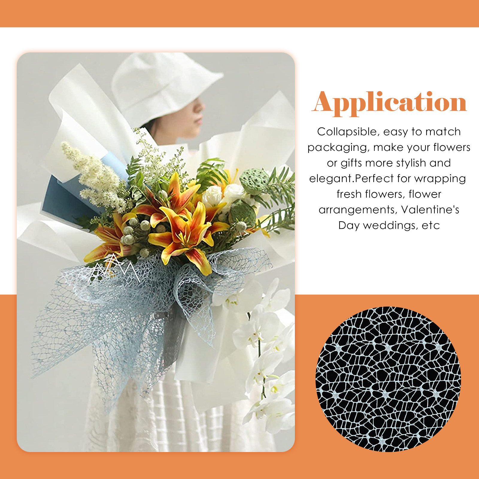 Floral Bouquet Wrapping Mesh R - Florist Flower Supply review and price