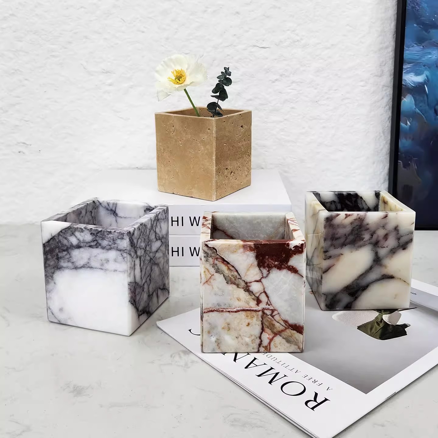 Natural Marble Living Room Des - Florist Supply Vases review and price