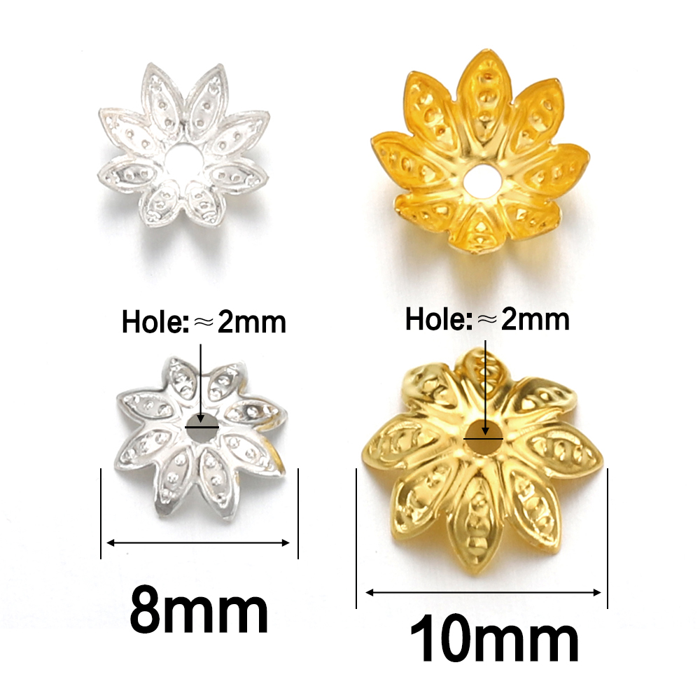 200pcs 8-10mm Gold Flower Bead - Supply Florist review and price