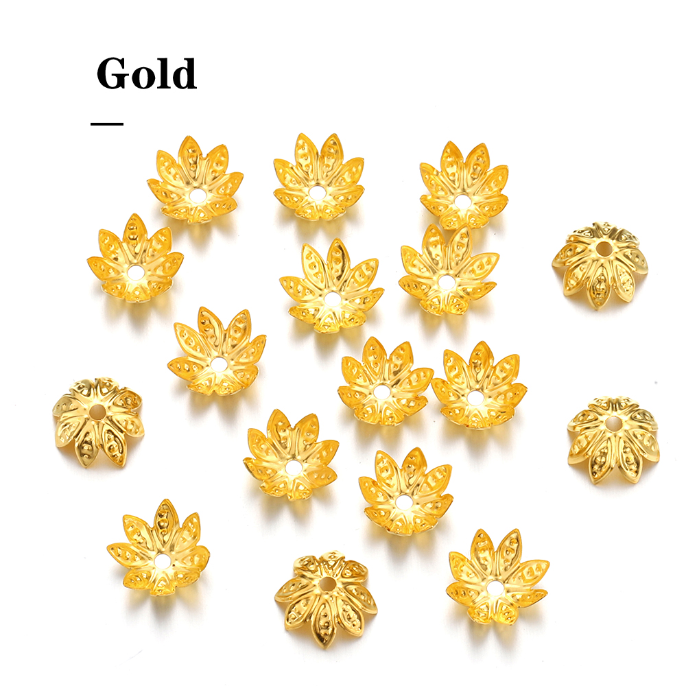 200pcs 8-10mm Gold Flower Bead - Supply Florist review and price